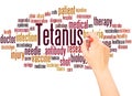 Tetanus word cloud hand writing concept Royalty Free Stock Photo