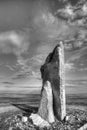 Teter Rock and clouds, Flint Hills, Kansas Royalty Free Stock Photo