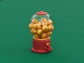 Tether Crypto Letter T Gumball Machine Arcade Candy Bubble Gum 3D Illustration