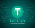 Tether style blockchain background collection