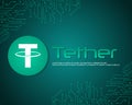 Tether style blockchain background collection