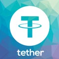 Tether USDT blockchain digital money cryptocurrency vector logo