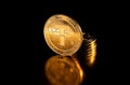 Tether USDT coin on black Royalty Free Stock Photo