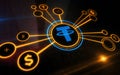 Tether USDT stablecoin cryptocurrency symbol digital concept 3d illustration