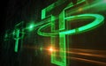 Tether USDT stablecoin cryptocurrency symbol digital concept 3d illustration