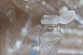 tethered plastic bottle cap innovation: new design ensures caps are recycled with the container Royalty Free Stock Photo