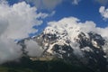 Tetnuldi mount, the view from Chkhuntieri pass. Georgia Royalty Free Stock Photo