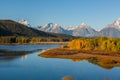 Teton Autumn at Oxbow Bend Royalty Free Stock Photo