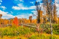 Teton mountain range Autumn landscape Royalty Free Stock Photo