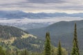 Teton Pass and Jackson Hole Valley Royalty Free Stock Photo