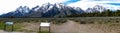 Teton range from the Cathedral Group Turnout, In Grand Teton National Park, Wyoming