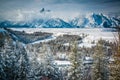 Teton range seen from the Snake river overlook Royalty Free Stock Photo