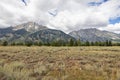 Teton Range with Teewinot Mountain and Mount Saint John Royalty Free Stock Photo