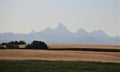 Tetons Ashton Idaho Farm Fields Royalty Free Stock Photo