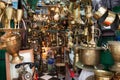 TETOUAN, MOROCCO - MAY 24, 2017: Sale of the different ancient goods on the old market in Tetouan in Northern Morocco Royalty Free Stock Photo