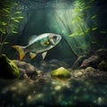 Tetra Fish Full Body. Generative AI Royalty Free Stock Photo