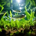 Tetra Fish Under Water Rain Forest