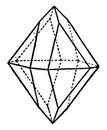 Tetragonal Bipyramids of the Second Order vintage illustration