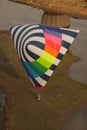 Tetrahedron shaped hot air balloon