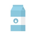 Tetrapack milk icon flat isolated vector