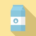 Tetrapack milk icon, flat style