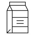 Tetrapack milk icon, outline style