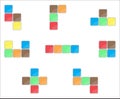 Tetris element set color design