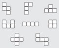 Tetris element set linear design