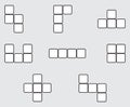Tetris element set linear design