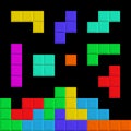 Tetris elements. Brick pieces. Game background.