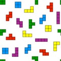 Tetris elements seamless pattern