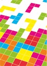 Tetris game with pieces of squares. Royalty Free Stock Photo