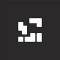 tetris icon. Filled tetris icon for website design and mobile, app development. tetris icon from filled arcade collection isolated