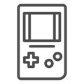 Tetris line icon. Game console vector illustration isolated on white. Gaming outline style design, designed for web and