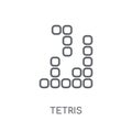 Tetris linear icon. Modern outline Tetris logo concept on white