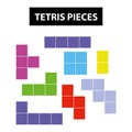 Tetris pixel brick game, illustration