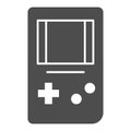 Tetris solid icon. Game console vector illustration isolated on white. Gaming glyph style design, designed for web and