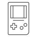 Tetris thin line icon. Game console vector illustration isolated on white. Gaming outline style design, designed for web