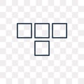 Tetris vector icon isolated on transparent background, linear Te