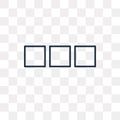 Tetris vector icon isolated on transparent background, linear Te