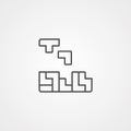 Tetris vector icon sign symbol