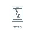 Tetris vector line icon, linear concept, outline sign, symbol