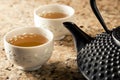 Tetsubin and Tea Cups Royalty Free Stock Photo
