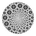 Tetta Covid Virus Icon Round Cluster Mosaic