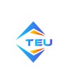 TEU abstract technology logo design on white background. TEU creative initials letter logo concept Royalty Free Stock Photo