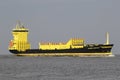 700 TEU container ship Borussia Dortmund on the river Elbe