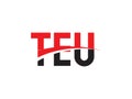 TEU Letter Initial Logo Design Vector Illustration Royalty Free Stock Photo
