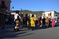 Teulada, Sardinia - 02.18.2018: Traditional masks of Sardinia.