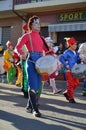 Teulada, Sardinia - 02.18.2018: Traditional masks of Sardinia