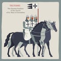 Teutonic Crusaders. Three Knight Riders